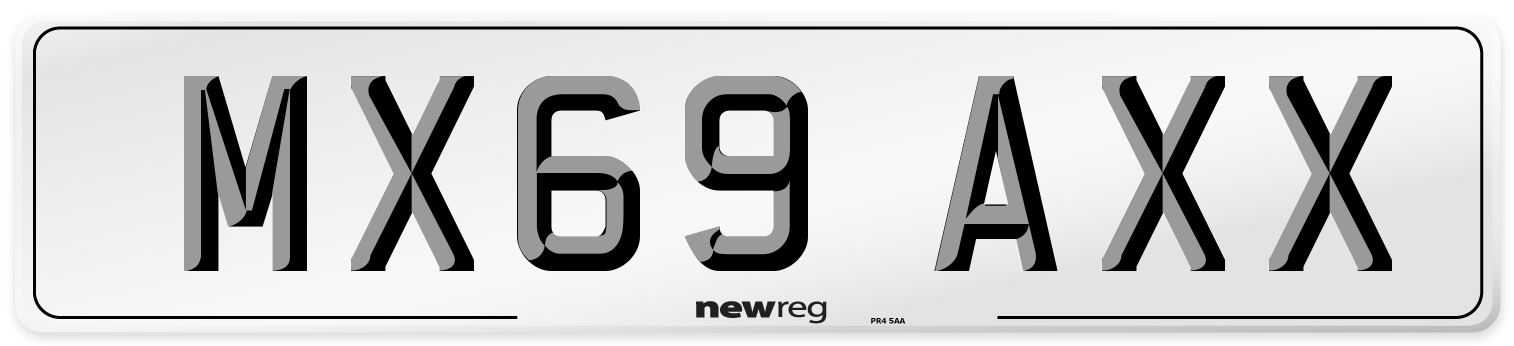 MX69 AXX Number Plate from New Reg